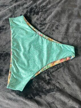 BILLABONG XL? Reversible Tropical Mint Leopard Bikini Bottom